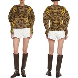 Ulla Johnson | NWT Livia Jacquard Wool Sweater in Desert Jasper - Size Large